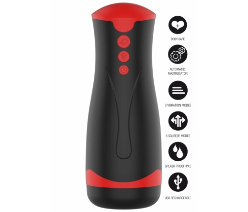 HIDDEN DESIRE Fusion X Deep Squeeze Intimate Machine Vibrating Black