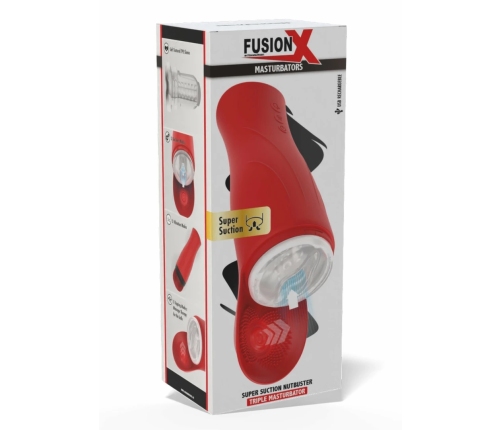 Super Suction Nutbuster Triple Intimate Machine, 5 Modes, IPX5, Black