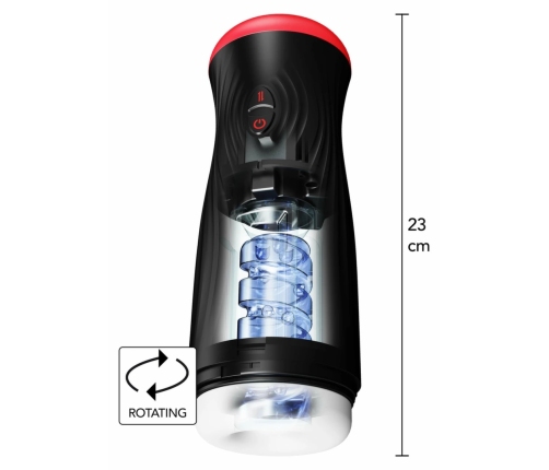 HIDDEN DESIRE Fusion X Vortex Thrust Intimate Machine, Rotating, USB, IPX6