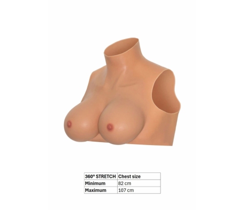 ALTER EGO Wearable Silicone Breasts Crop Top E Cup High Neck