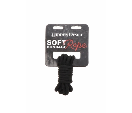 Bondage Rope 3 Meter - Durable Polypropylene, Soft Surface, Black