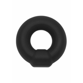 Hidden Desire Stud C-Ring Soft Silicone Adjustable Black