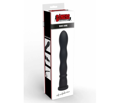 Bangers Wave Dong Easy-Lock 19 cm Silicone Attachment Black