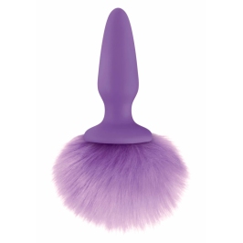 Blush Bunny Tails Silicone Plug with Fluffy Polyester Tail Pink
