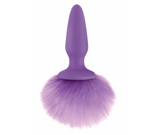Blush Bunny Tails Silicone Plug with Fluffy Polyester Tail Pink
