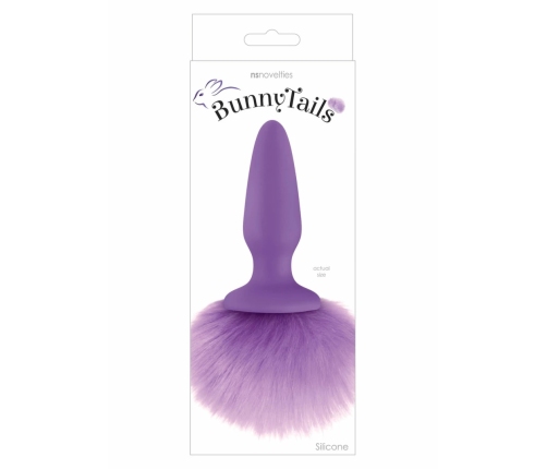 Blush Bunny Tails Silicone Plug with Fluffy Polyester Tail Pink