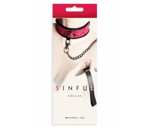 Sportsheets Collar Adjustable Vinyl-Neoprene Black with Leash 657447091667
