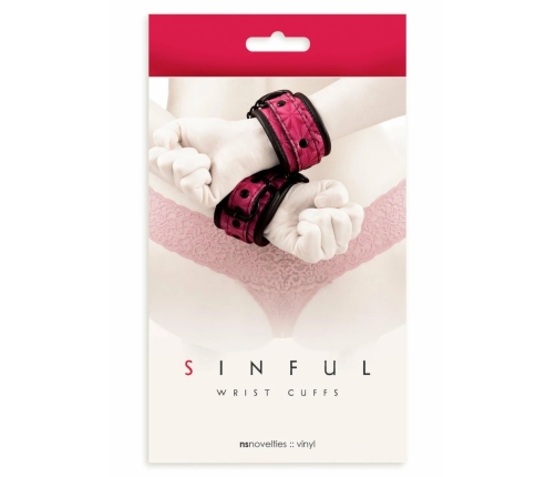 Sportsheets Wrist Cuffs Adjustable Vinyl-Neoprene Black Restraints