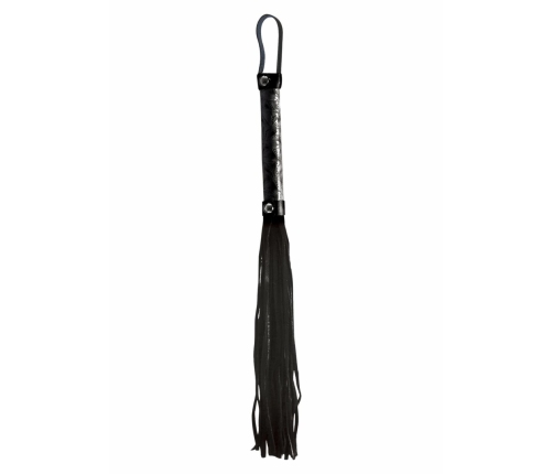 Sportsheets Whip Vinyl & Leather Black 45cm - Durable Play Accessory