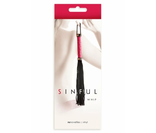 Sportsheets Whip Vinyl & Leather Black - Flexible Impact Tool