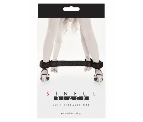 NS Novelties Sinful Soft Spreader Bar with Neoprene Padding Black