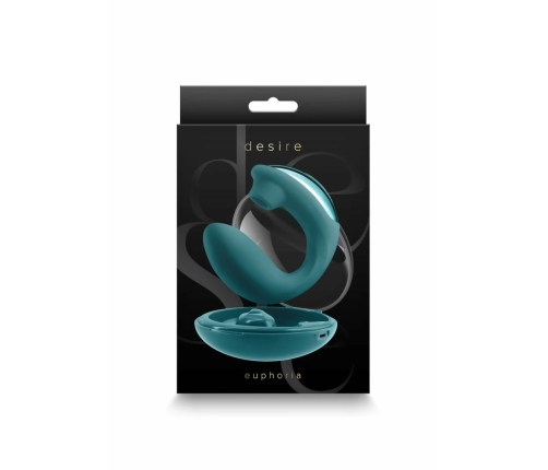 Desire Euphoria Dual-Ended Air-Pulse & Vibration Massager, Silicone