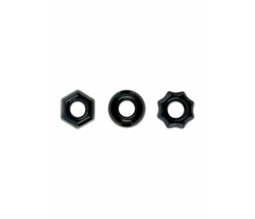 Renegade Chubbies Super Elastic Stackable Rings TPE Black Set