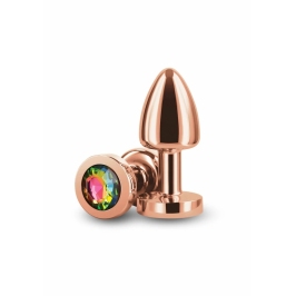 NS Novelties Rear Assets Petite Chrome-Plated Aluminum Plug Pink Gem