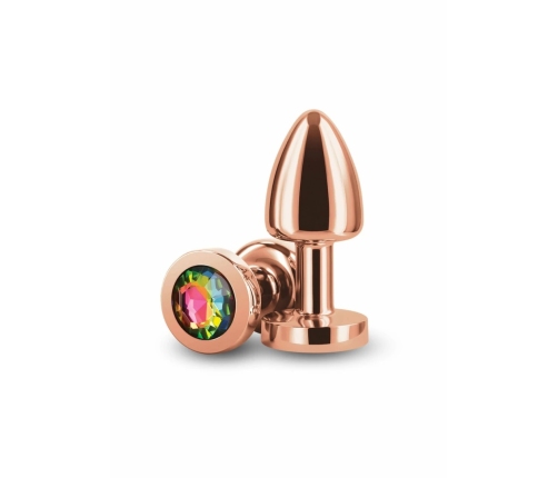 NS Novelties Rear Assets Petite Chrome-Plated Aluminum Plug Pink Gem