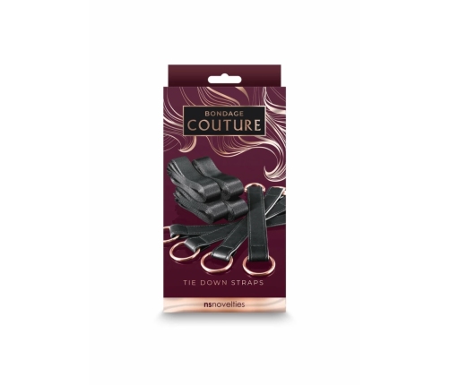 NS Novelties Bondage Couture Tiedown Straps Elegant Blue Design