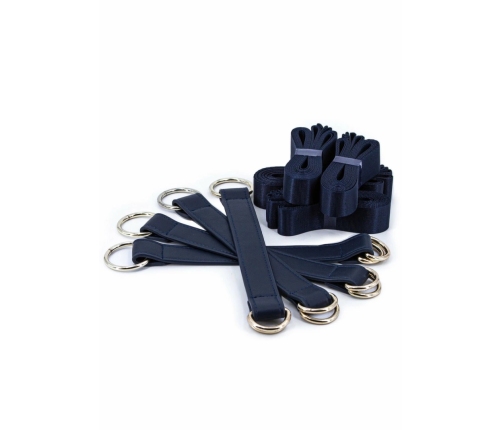NS Novelties Bondage Couture TieDown Straps Elegant Blue Set