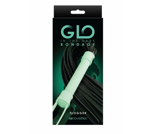 NS Novelties Glo Flogger Glow-in-the-Dark Synthetic Whip