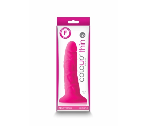 NS Novelties Colours Pleasures Thin 5 Inch Silicone Model, Pink