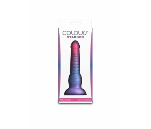 Colours Stacked 6 inch Silicone Model, Tri-Color, Satin Surface