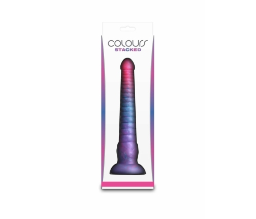 Colours Stacked 9 Inch Silicone Model, Tri-Colored, Satin Finish