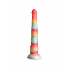 Colours Stacked 9 Inch Silicone Model, Tri-Colored, Satin Finish