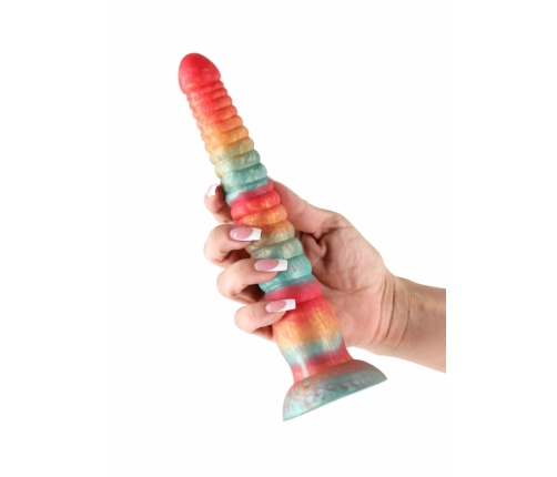 Colours Stacked 9 Inch Silicone Model, Tri-Colored, Satin Finish