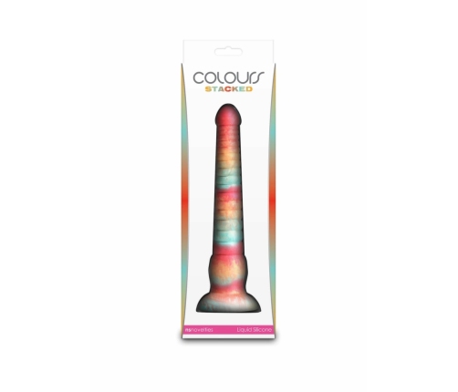 Colours Stacked 9 Inch Silicone Model, Tri-Colored, Satin Finish
