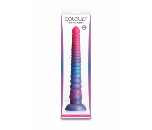 Colours Stacked 12 Inch Silicone Model, Tri-Color, Satin Finish