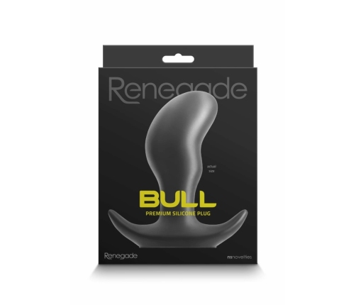 Renegade Bull Small Silicone Plug Flexible Black 7.6 cm