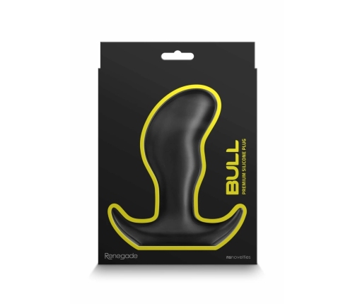 Renegade Bull Small Silicone Plug Flexible Black 7.6 cm