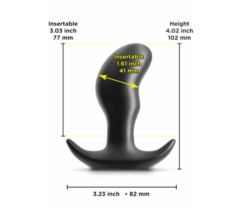 Renegade Bull Small Silicone Plug Flexible Black 7.6 cm
