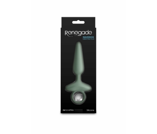 Renegade Maverick Vibrating Plug Silicone Rechargeable Black