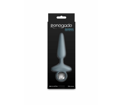 Renegade Maverick Vibrating Plug Silicone Rechargeable Black