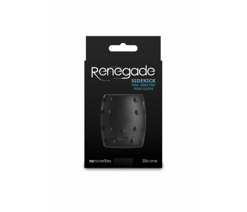 Renegade Sidekick Silicone Intimate Sleeve with Vibrating Motor Black