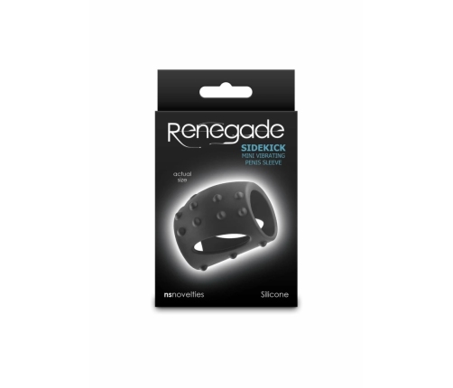 Renegade Sidekick Silicone Intimate Sleeve with Vibrating Motor Black