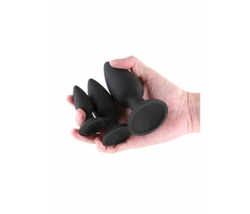 Renegade Triple Strike Anal Kit Black Silicone Training Set