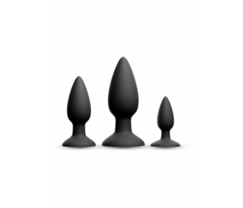 Renegade Triple Strike Anal Kit Black Silicone Training Set