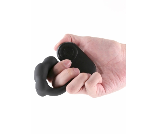 Rocks-Off Rocket Ring Rechargeable Vibrating Silicone Black