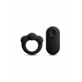 Rocks-Off Rocket Ring Rechargeable Vibrating Silicone Black