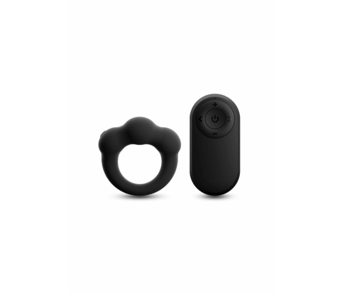 Rocks-Off Rocket Ring Rechargeable Vibrating Silicone Black