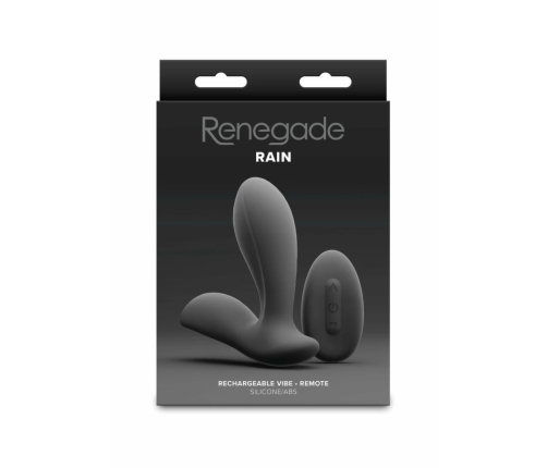 Renegade Rain Prostate Plug Silicone Intimate Massager Rechargeable