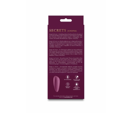 Secrets Juniper Compact Rechargeable Intimate Device Purple
