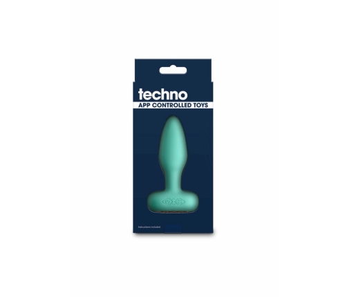 Techno Prism Rotating Silicone Plug with App Control, 16 Modes, Black
