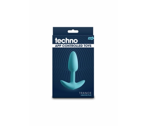 Techno Trance Vibrating Plug Silicone APP-Controlled 9 Functions Black