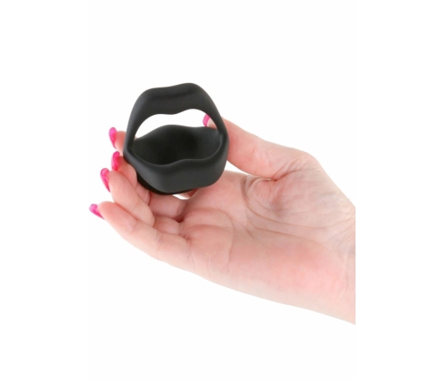Techno Strobe Rechargeable Vibrating Ring with App Control, Black