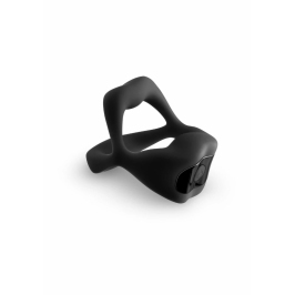 Techno Strobe Rechargeable Vibrating Ring with App Control, Black