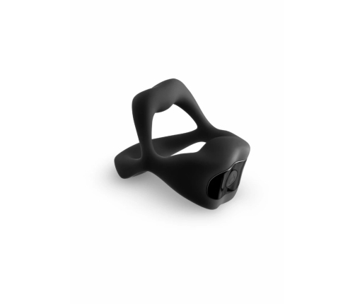 Techno Strobe Rechargeable Vibrating Ring with App Control, Black