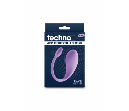 Techno Rave Silicone Intimate Device with App Control, Rechargeable, 10 Modes