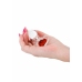 Crystal Desires Red Heart Small Glass Plug - Borosilicate, Compact Size